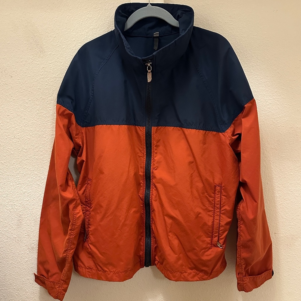 The North Face Nat'l Ski Patrol windbreaker Men's size Large Orange/Navy UNISEX